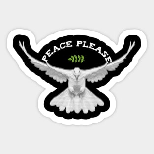 Peace Please Sticker